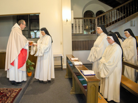 Abt Vinzenz Wohlwend OCist aus der Abtei Mehrerau feierte mit uns