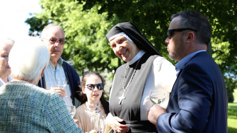 Bei der Agape war es sch&ouml;n, den Leiblachtaler und Leiblachterinnen zu begegnen