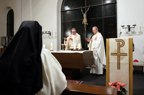 Im Gottesdienst haben wir f&uuml;r unsere &Auml;btissin gebetet und gedankt